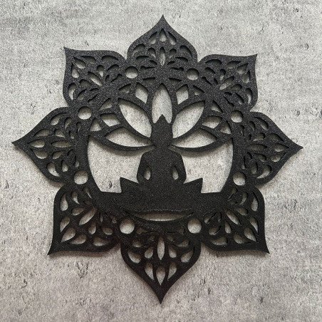 DEKORACE NA STĚNU - BUDDHA MANDALA V LOTOSOVÉM KVĚTU