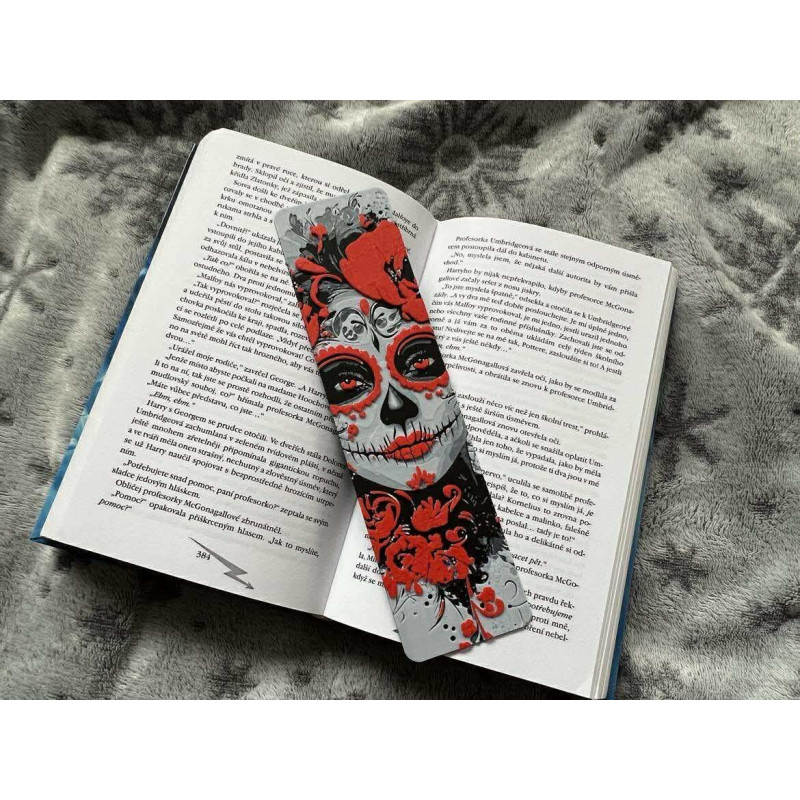 SUGAR SKULL ZÁLOŽKA DO KNIHY